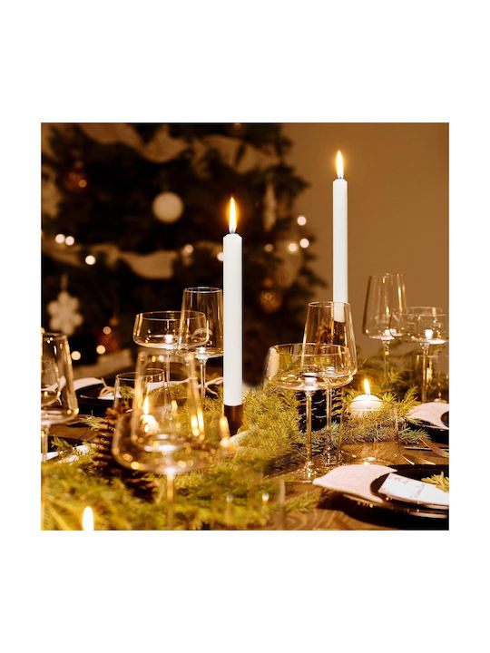 Alista Home Lumânare Decorativă Conică Albă 25cm 80gr 4 Bucăți