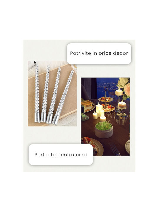 Alista Home Lumânare Decorativă Conic Auriu 4 Bucăți