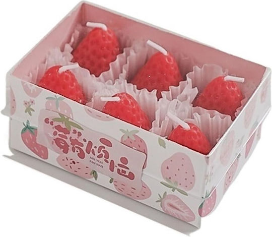 Alista Home Aromatic Candle with Strawberry Scent 78g 6 Pieces