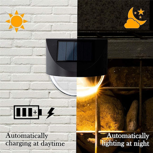 Alista Home Lumină Solară de Perete Alb Cald cu Senzor de Mișcare și Fotocelulă IP65 8.8x8.5cm