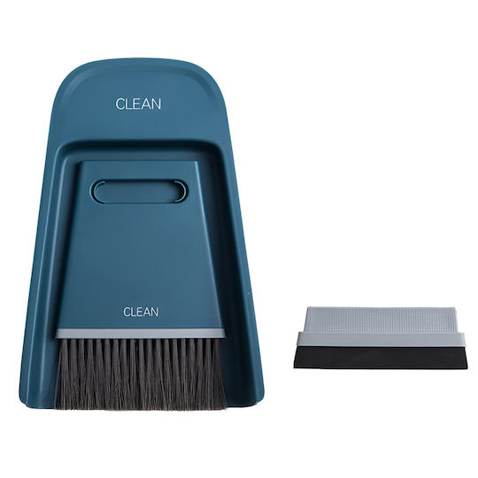 Set Mătură Mini Cu Fară Alista Home Pentru Uz Casnic Două Perii Birou Bucătărie Acasă 19.5x13.8x3.6 Cm Albastru