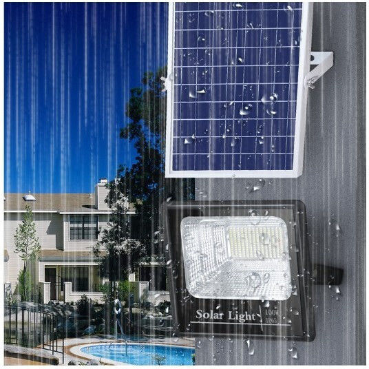 Alista Home Lumini De Inundație Cu Led-uri Solar Etanș 300W Alb Rece 6500K Cu Fotocelul Și Telecomanda IP65