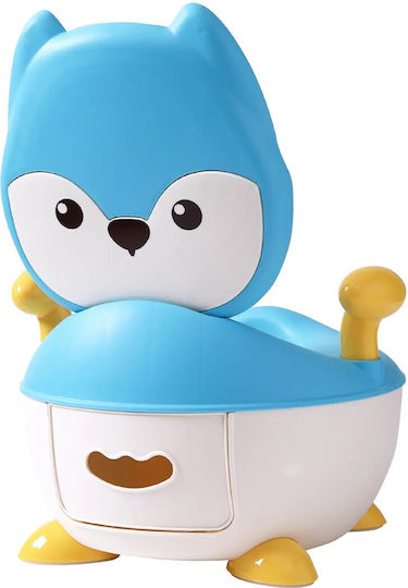 Alista Home Potties Toilet Fox with Lid Blue