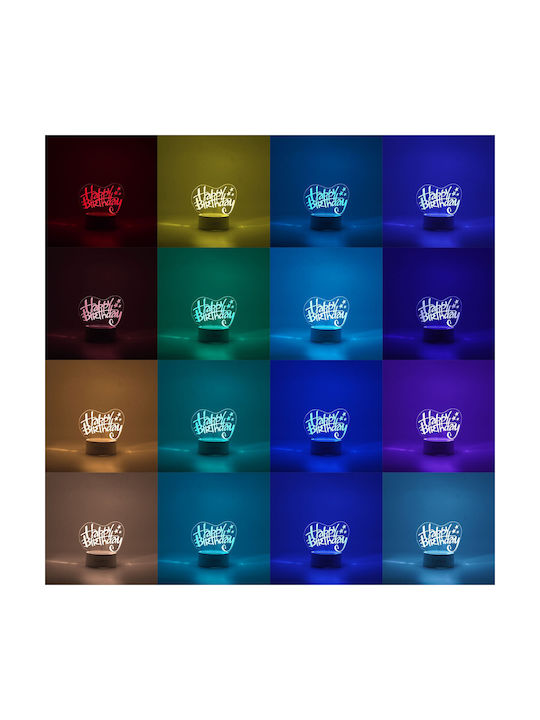 Alista Home Διακοσμητικό Φωτιστικό LED 3D Illusion 3x3εκ.