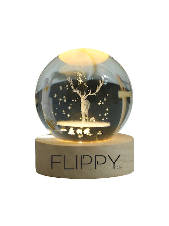 Alista Home Decorative LED Table Lamp Warm White Crystal Ball 3x3cm