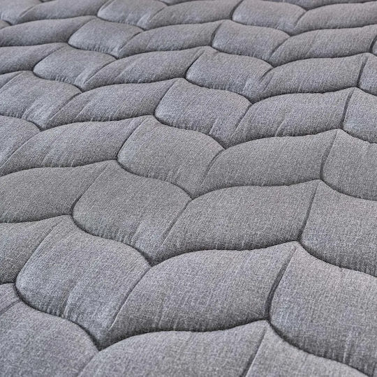 Saltea Ortopedică Dublă Cu Arcuri Și Fibre De Pene Gri (200x140x22cm)