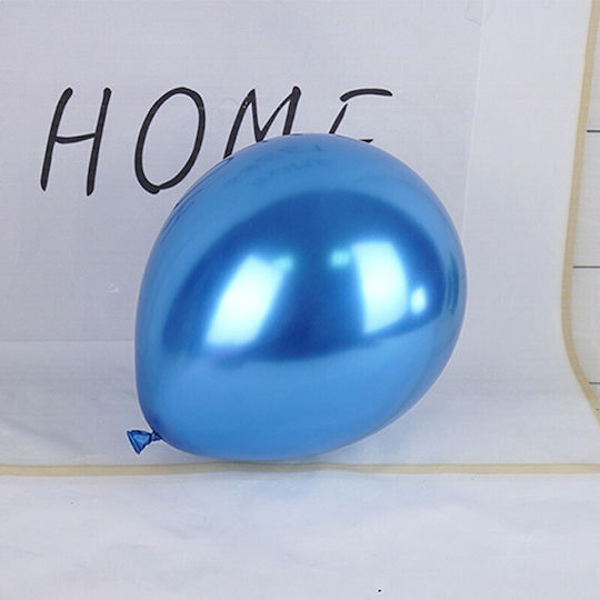 Set of 12 Birthday Latex Balloons Blue 25cm