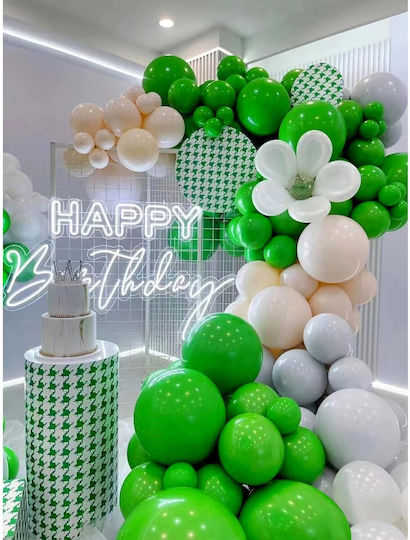 Set 12 Geburtstags Luftballons Latex Grüne 25cm