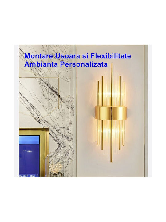Alista Home Lampă de Perete Modernă cu LED Integrat Aurie 40x16cm