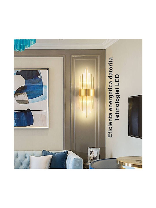 Alista Home Lampă de Perete Modernă cu LED Integrat Aurie 40x16cm