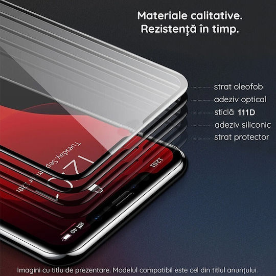 Protector Ecran Tempered Glass Xiaomi Mi Poco X6 Alista Home Compatibil Sticlă Protectoare Xiaomi Mi Poco X6 Acoperire Completă 111d Hd Margini Negre Transparent