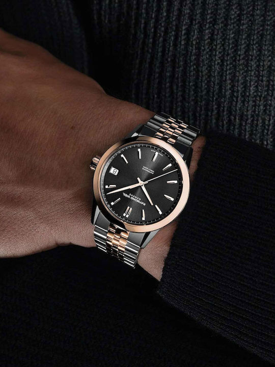 Raymond Weil Freelancer Ανδρικό Ρολόι 40mm Αυτόματο με Ροζ Χρυσό Μεταλλικό Μπρασελέ