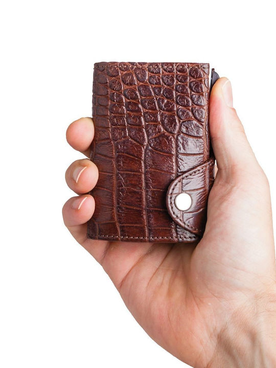 Δερμάτινο Ανδρικό Πορτοφόλι με RFID Καφέ