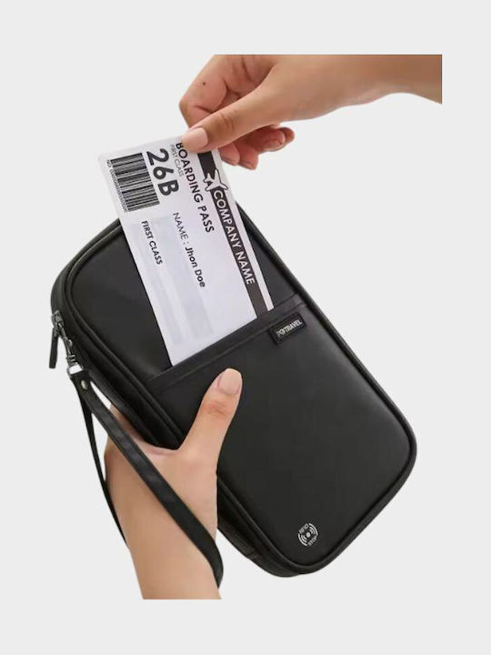 Men's Travel Wallet with RFID Black