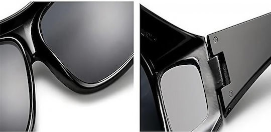 Ochelari De Soare Alista Home Polarizați Pentru Conducere Și Ciclism Posibilitate De A Purta Peste Ochelari De Prescripție Protecție Lentile Negre UV400 Ramă Neagră 15x5 Cm