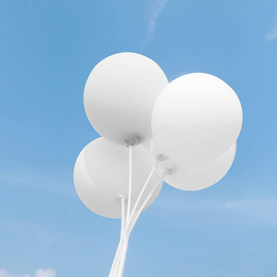Set 10 Baloane Latex Albe 13 cm