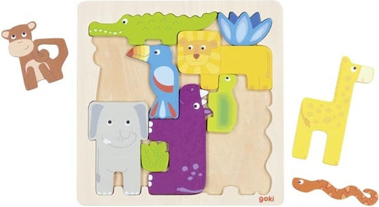 Ξύλινο Παιδικό Puzzle Σφηνώματα Goki