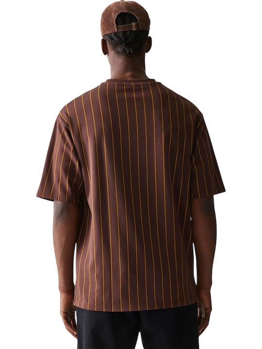 New Era Pinstripe T-Shirt Brown