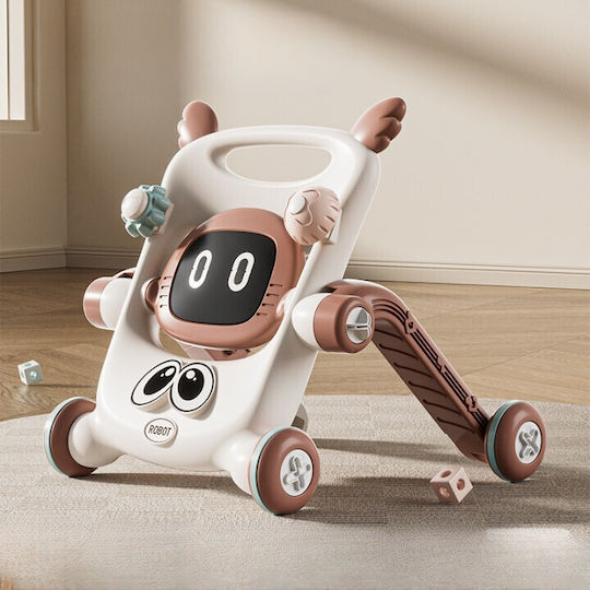 Alista Home Robot Ride On Cu Mâner Pentru Părinți Pentru 12+ Luni Maro