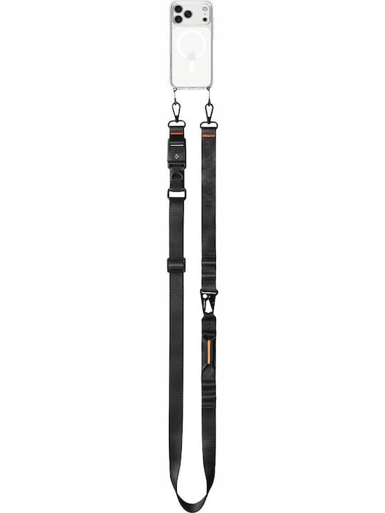 Spigen Universal Cordon Crossbody Lanyard 1buc + Contag 1buc + Conector 2buc Da30m Negru Afa10616