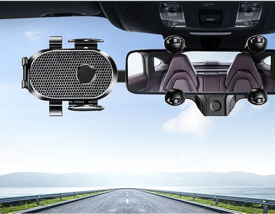 Alista Home Auto Handyhalterung Rückspiegel Aus ABS 360° Verstellbar Schwarz