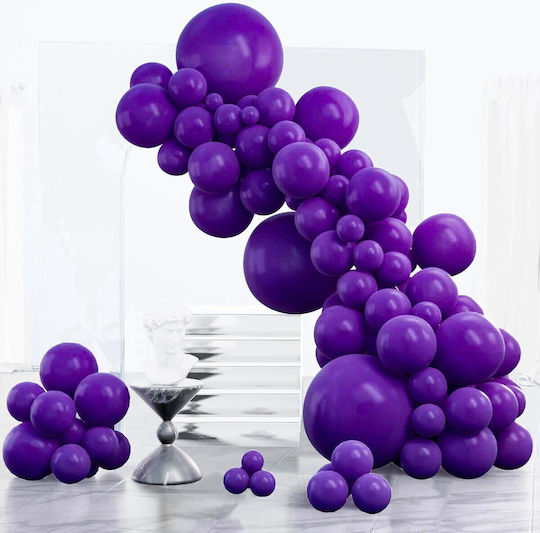 Σετ 12 Μπαλόνια Latex Μωβ 30εκ.