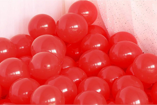 Set 10 Red Latex Balloons 13cm