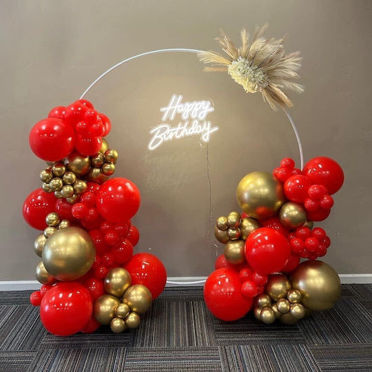 Set 12 Geburtstags Luftballons Latex Rote 25cm