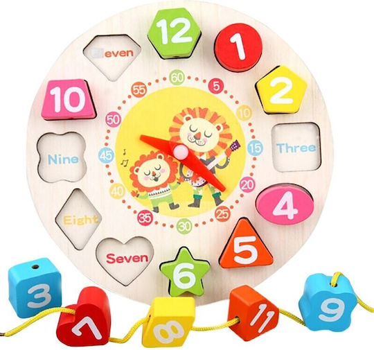 Alista Home Montessori Εκπαιδευτικό Παιχνίδι Εκμάθησης Ώρας από Ξύλο 126090