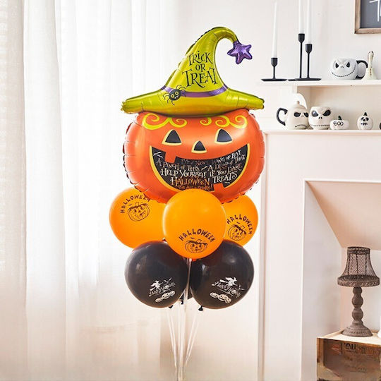 Set 5 Baloane Halloween Folie Portocalii Jumbo 87 cm