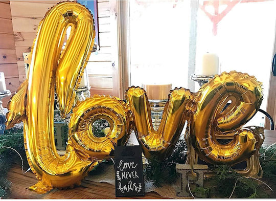 Buchstaben Folie Jumbo Gold 102cm
