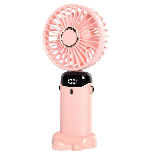 Ultra Portable Fan Aromatherapy Alista Home 3 In 1 Handheld Desk Neck 5 Speed Levels Usb Charging 12h Battery Life Foldable Lcd Screen Pink
