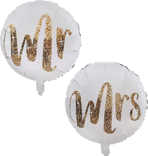 Satz 12 Hochzeits Luftballons Folie Weiße