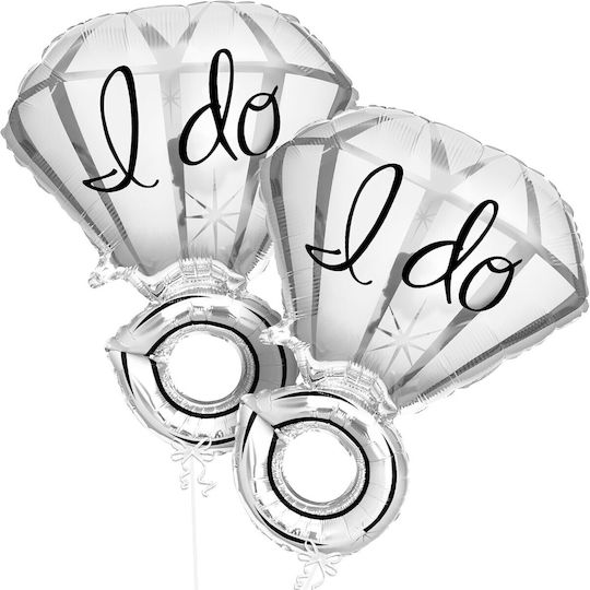 Wedding Foil Jumbo White Balloon 60cm