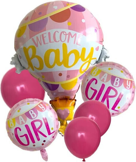 Balon Nașterea Unui Copil Folie Jumbo Roz 80 cm