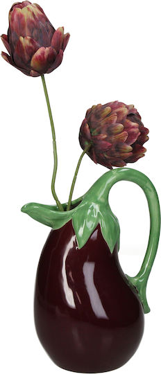 Βάζο Κεραμικό Eggplant Μωβ 15.7x12.3xΥ21cm
