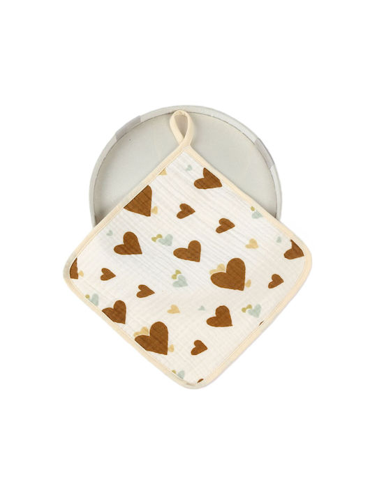 Alista Home Umărul Burp Cloth Bumbac Maro 25x25 cm