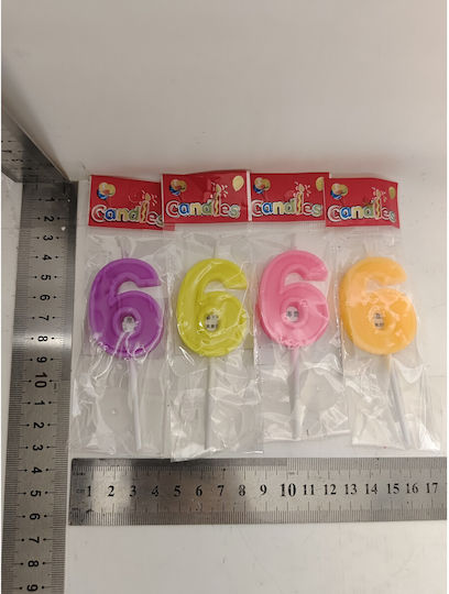 Geburtstagskerze Nummer 6 Alista Home Zufällige Farben