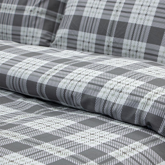 Lino Home Bettlaken Set Für Einzelbett 170x260cm Grau 3 Stück