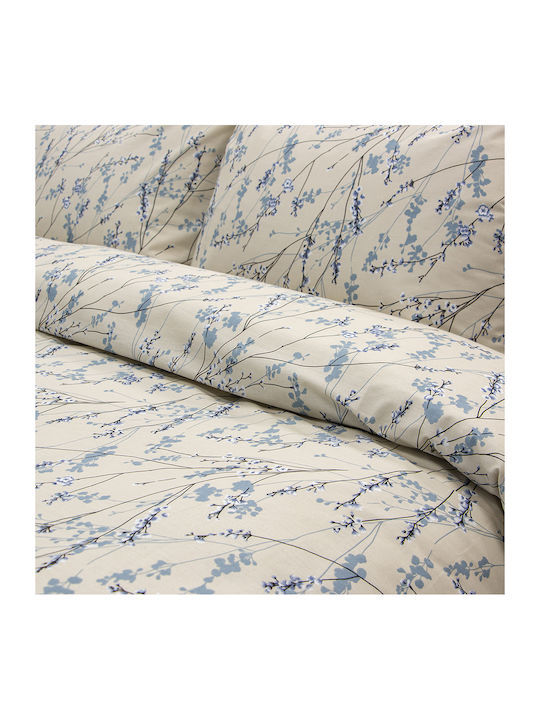 Lino Home Σετ Σεντόνια Μονά 170x260εκ. Μπλε (3τμχ)