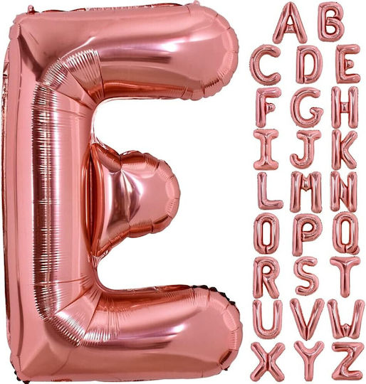 Γράμμα Ε Foil Jumbo Ροζ Χρυσό 80εκ.