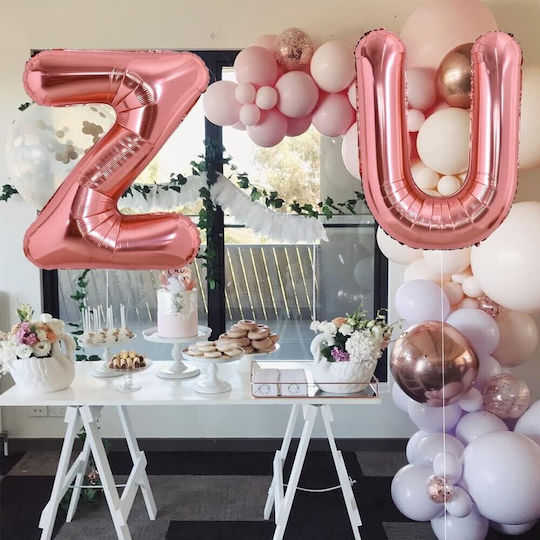 Scrisoare U Folie Jumbo Rose Gold 100 cm