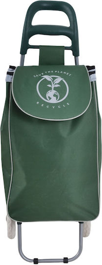 Căruț Metalic de Piață Verde 35x27x94cm