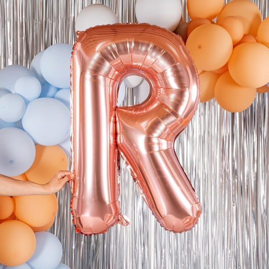 Scrisoare R Folie Jumbo Rose Gold 80 cm