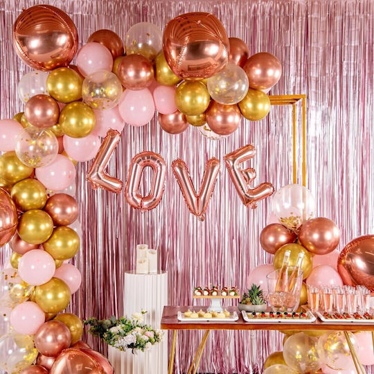 Scrisoare V Folie Rose Gold 40 cm