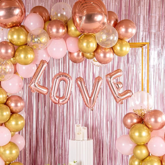 Scrisoare V Folie Rose Gold 40 cm