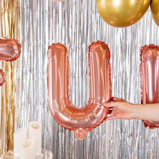 Buchstabe U Folien Rose Gold 40cm