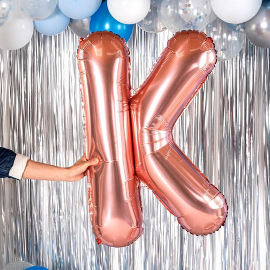 Buchstabe K Folie Jumbo Rose Gold 80cm