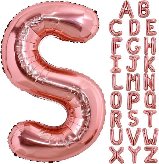 Buchstabe S Folie Jumbo Roségold 80cm