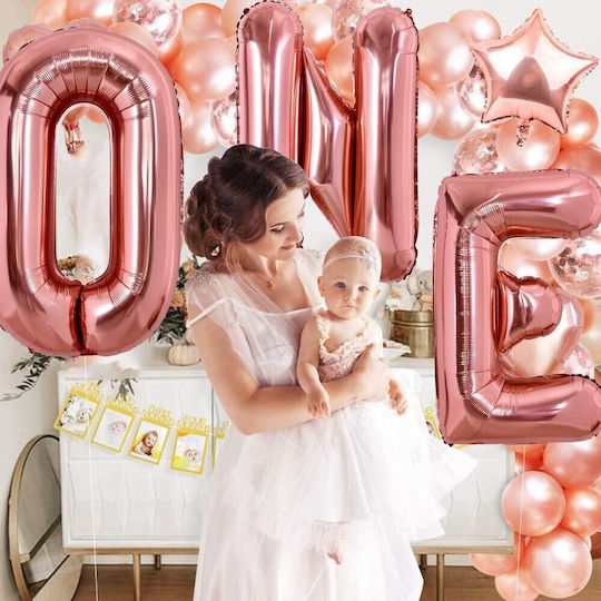 Scrisoare Ν Folie Jumbo Rose Gold 100 cm